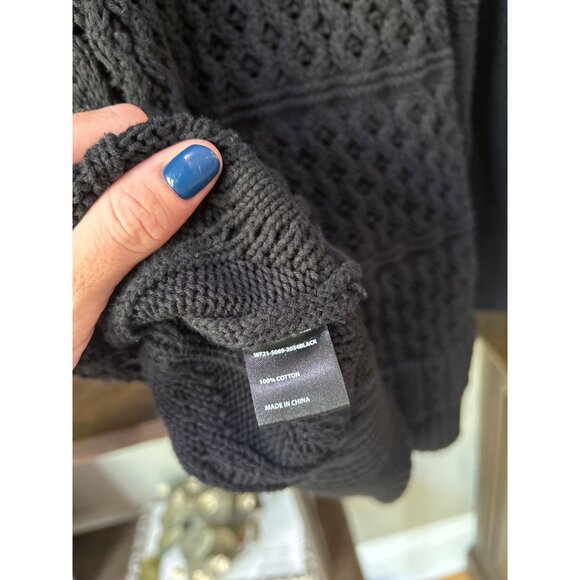 RTA Addison Turtleneck Knit Sweater Black Womens Size Small - Picture 8 of 8